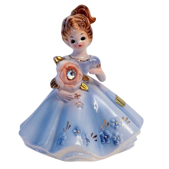 Josef Originals April Birthday Figurine 50s VTG Cottagecore Collectible Vignette - Picture 2 of 12